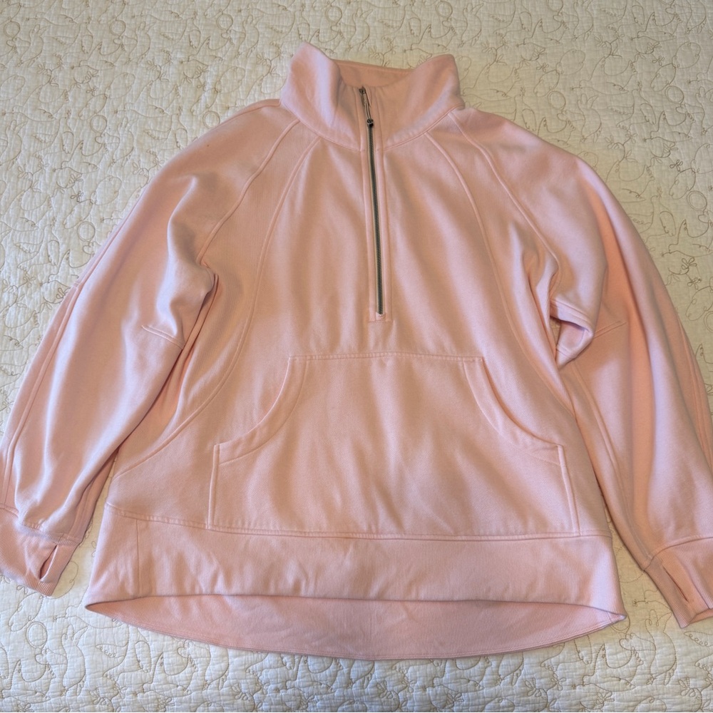 Lululemon Oversized Funnel-Neck 1/2 Zip Scuba Strawberry Milkshake